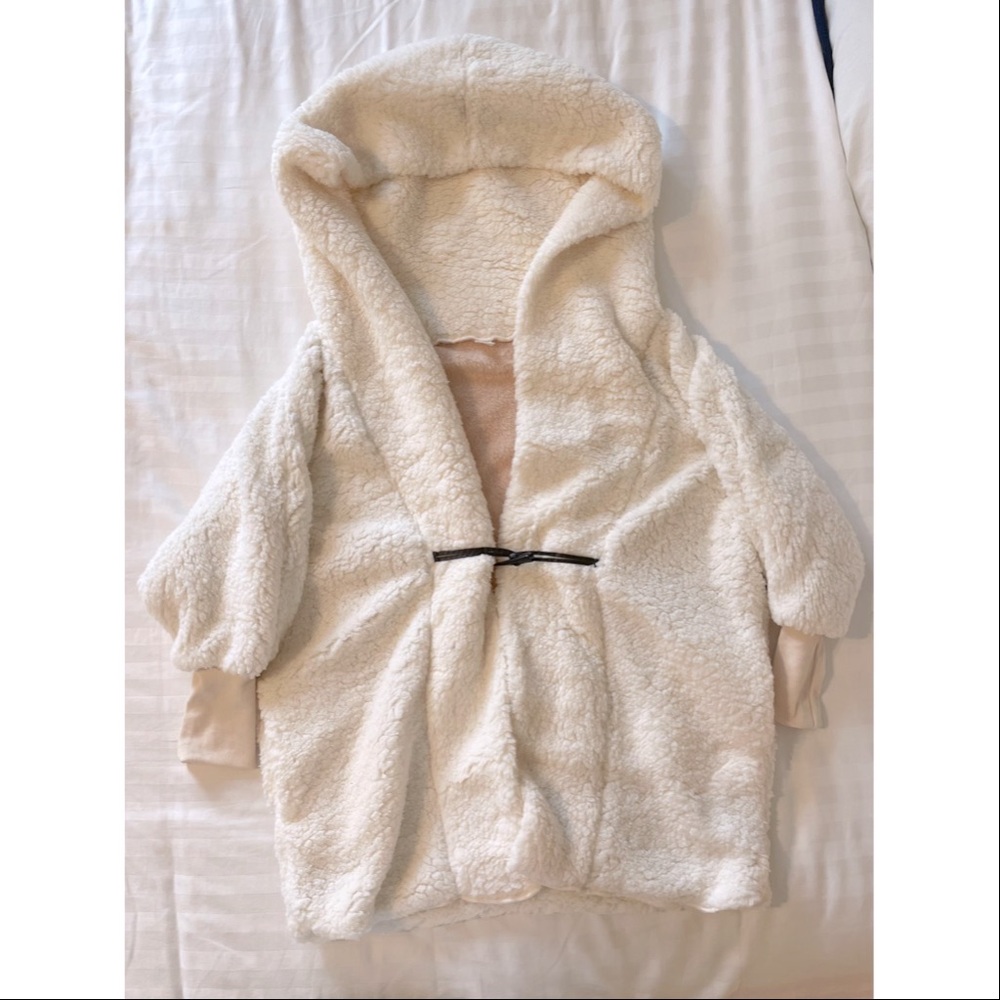 Oversized Sherpa teddy cardigan/jacket